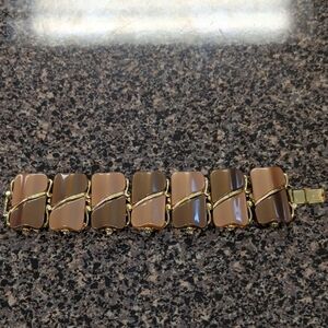 Gold and Brown Bracelet